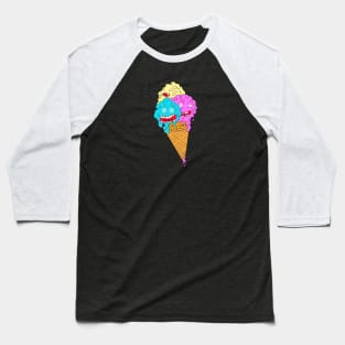 Colorful Ice Cream Monster Baseball T-Shirt